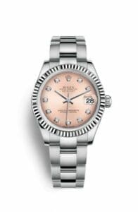 Rolex Datejust 31 Stainless Steel Fluted / Oyster / Pink - Diamond 178274-0053