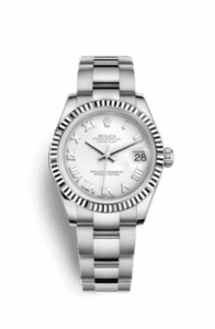 Rolex Datejust 31 Stainless Steel Fluted / Oyster / White - Roman 178274-0082