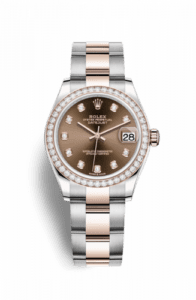 Rolex Datejust 31 Stainless Steel/ Rose Gold / Diamond / Chocolate - Diamond / Oyster 278381rbr-0027