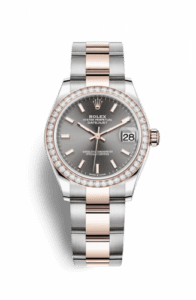 Rolex Datejust 31 Stainless Steel/ Rose Gold / Diamond / Grey / Oyster 278381rbr-0017