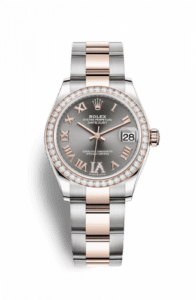 Rolex Datejust 31 Stainless Steel/ Rose Gold / Diamond / Grey - Roman / Oyster 278381rbr-0029