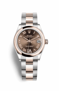 Rolex Datejust 31 Stainless Steel/ Rose Gold / Domed / Chocolate - Roman / Oyster 278241-0003
