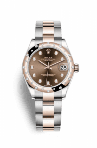 Rolex Datejust 31 Stainless Steel/ Rose Gold / Domed - Diamond / Chocolate - Diamond / Oyster 278341rbr-0027