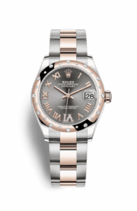 Rolex Datejust 31 Stainless Steel/ Rose Gold / Domed - Diamond / Grey - Roman / Oyster 278341rbr-0029