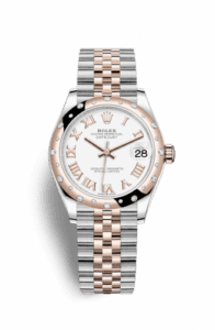 Rolex Datejust 31 Stainless Steel/ Rose Gold / Domed - Diamond / White - Roman / Jubilee 278341rbr-0002