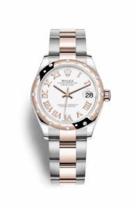 Rolex Datejust 31 Stainless Steel/ Rose Gold / Domed - Diamond / White - Roman / Oyster 278341rbr-0001