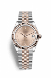 Rolex Datejust 31 Stainless Steel/ Rose Gold / Fluted / Rose - Roman / Jubilee 278271-0006