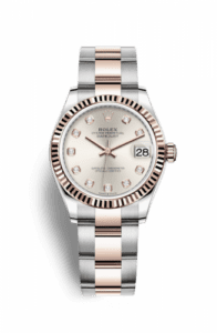 Rolex Datejust 31 Stainless Steel/ Rose Gold / Fluted / Silver - Diamond / Oyster 278271-0015