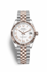 Rolex Datejust 31 Stainless Steel/ Rose Gold / Fluted / White - Roman / Jubilee 278271-0002