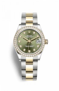 Rolex Datejust 31 Stainless Steel / Yellow Gold / Diamond / Olive - Diamond / Oyster 278383rbr-0029