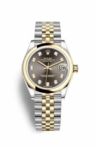 Rolex Datejust 31 Stainless Steel/ Yellow Gold / Domed / Grey - Diamond / Jubilee 278243-0022