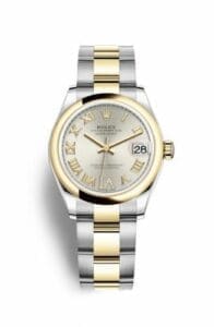 Rolex Datejust 31 Stainless Steel / Yellow Gold / Domed / Silver - Roman / Oyster 278243-0003