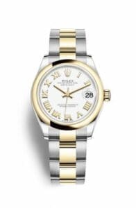 Rolex Datejust 31 Stainless Steel / Yellow Gold / Domed / White - Roman / Oyster 278243-0001