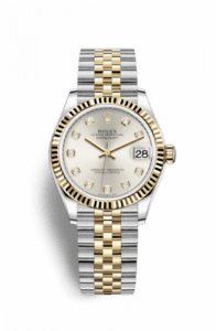 Rolex Datejust 31 Stainless Steel / Yellow Gold / Fluted / Silver - Diamond / Jubilee 278273-0020
