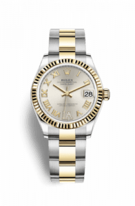 Rolex Datejust 31 Stainless Steel / Yellow Gold / Fluted / Silver - Roman / Oyster 278273-0003