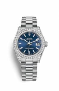 Rolex Datejust 31 White Gold Diamond / President / Blue 178159-0067