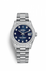 Rolex Datejust 31 White Gold Diamond / President / Blue Diamond 178159-0020