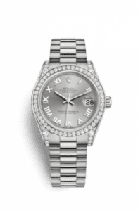 Rolex Datejust 31 White Gold Diamond / President / Rhodium Roman 178159-0048
