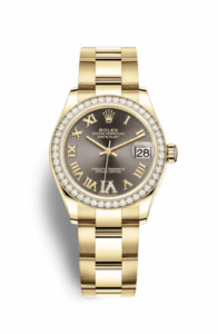 Rolex Datejust 31 Yellow Gold / Diamond / Grey - Roman / Oyster 278288rbr-0025