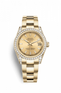 Rolex Datejust 31 Yellow Gold Diamond / Oyster / Champagne 178158-0088