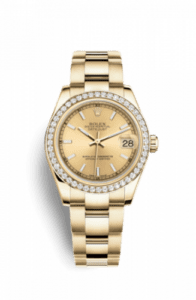 Rolex Datejust 31 Yellow Gold Diamond / Oyster / Champagne 178288-0059