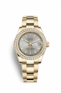 Rolex Datejust 31 Yellow Gold Diamond / Oyster / Silver 178288-0083
