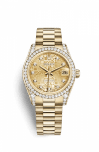 Rolex Datejust 31 Yellow Gold Diamond / President / Champagne Computer 178158-0007