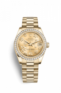 Rolex Datejust 31 Yellow Gold Diamond / President / Champagne Floral 178288-0049