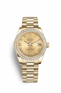 Rolex Datejust 31 Yellow Gold Diamond / President / Champagne Roman 178288-0051