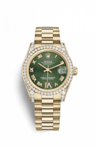 Rolex Datejust 31 Yellow Gold Diamond / President / Olive Computer 178158-0062