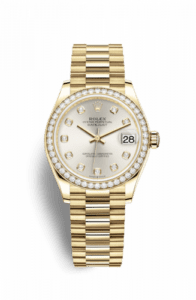 Rolex Datejust 31 Yellow Gold / Diamond / Silver - Diamond / President 278288rbr-0028
