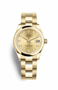 Rolex Datejust 31 Yellow Gold / Domed / Champagne - Diamond / Oyster 278248-0013