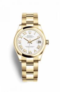 Rolex Datejust 31 Yellow Gold / Domed / White - Roman / Oyster 278248-0019