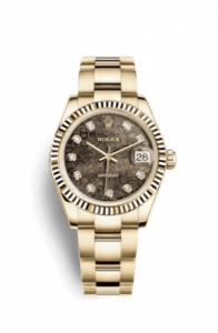 Rolex Datejust 31 Yellow Gold Fluted / Oyster / Black MOP Computer 178278-0075