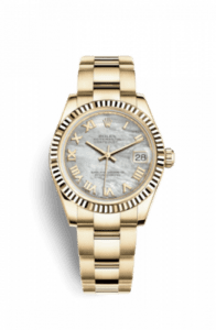 Rolex Datejust 31 Yellow Gold Fluted / Oyster / MOP Roman 178278-0041