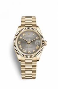 Rolex Datejust 31 Yellow Gold Fluted / President / Steel Roman 178278-0130