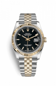 Rolex Datejust 36 Rolesor Yellow Fluted / Jubilee / Black 116233-0199