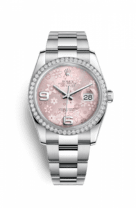Rolex Datejust 36 Stainless Steel Diamond / Oyster / Pink Floral 116244-0007