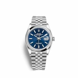 Rolex Datejust 36 Stainless Steel / Domed / Blue - Fluted / Jubilee 126200-0021