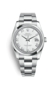 Rolex Datejust 36 Stainless Steel Domed / Oyster / White Roman 116200-0055