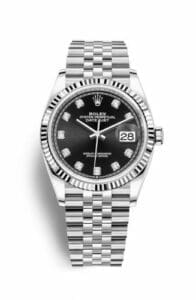 Rolex Datejust 36 Stainless Steel / Fluted / Black-Diamond / Jubilee 126234-0027