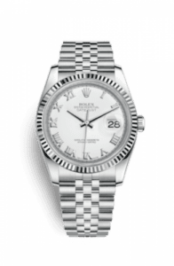 Rolex Datejust 36 Stainless Steel Fluted / Jubilee / White Roman 116234-0089