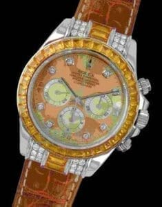 Rolex Daytona White Gold Sapphire Strap 16559saco