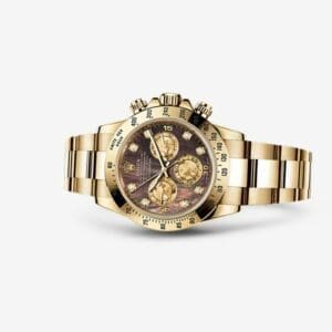 Rolex Daytona Yellow Gold Black Mother of Pearl Diamonds 116528-0039