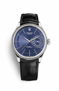 Rolex Cellini Date White Gold / Blue / Alligator Black 50519-0013