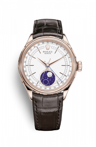 Rolex Cellini Moonphase Everose / White / Alligator 50535-0002