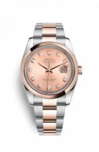 Rolex Datejust 36 Rolesor Everose Domed / Oyster / Pink Diamond 116201-0081