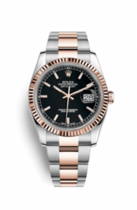 Rolex Datejust 36 Rolesor Everose Fluted / Oyster / Black 116231-0093