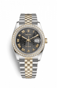 Rolex Datejust 36 Rolesor Yellow Diamond / Jubilee / Black Computer Roman 116243-0014