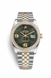 Rolex Datejust 36 Rolesor Yellow Diamond / Jubilee / Green Floral 116243-0009
